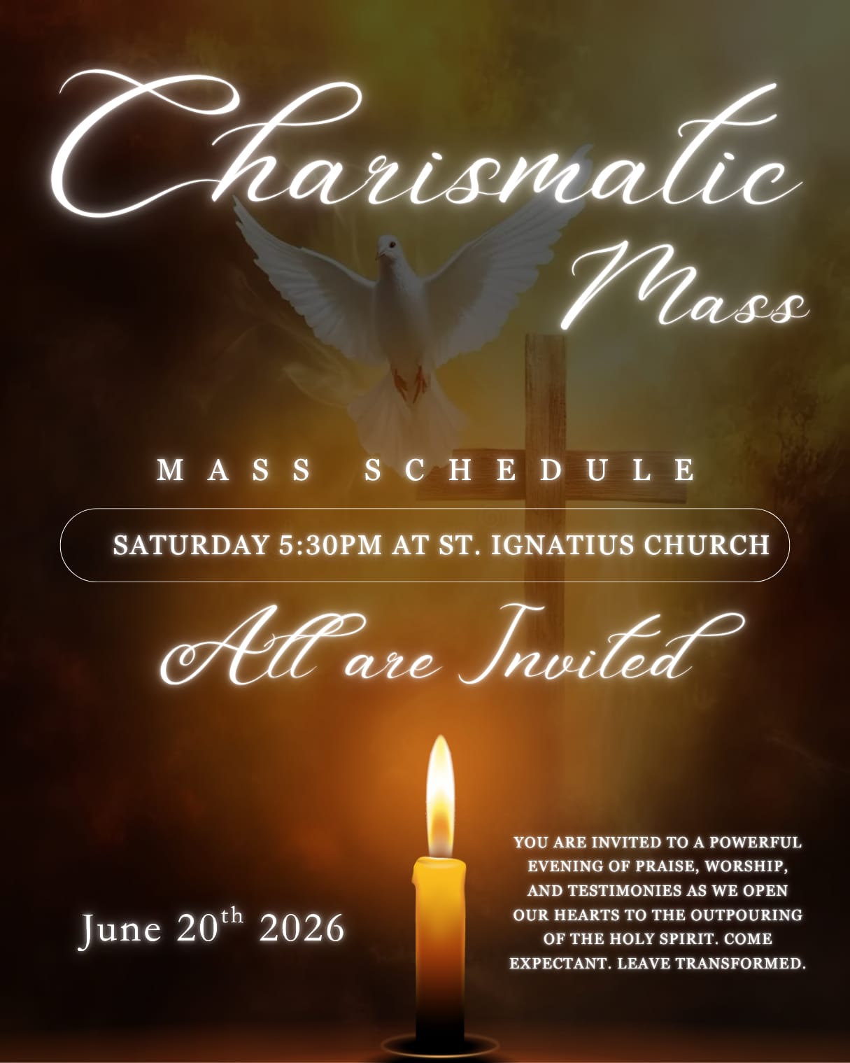 Past Charismatic Mass flyer: June 20, 2026