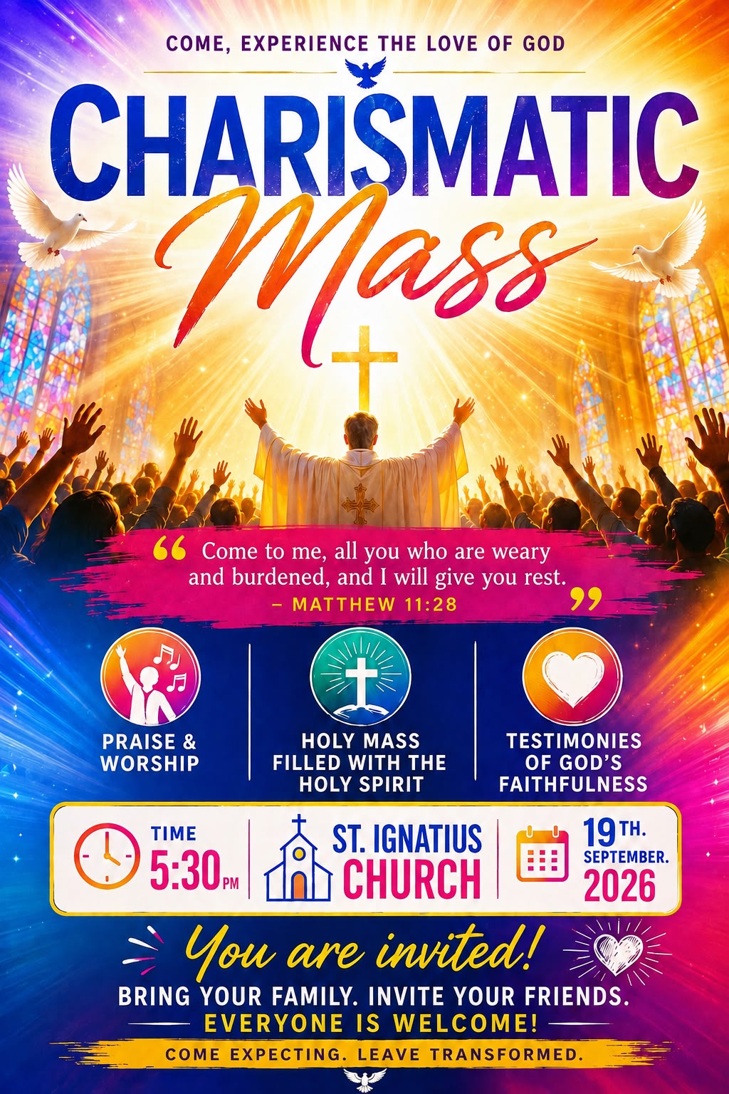 Past Charismatic Mass flyer: September 19, 2026